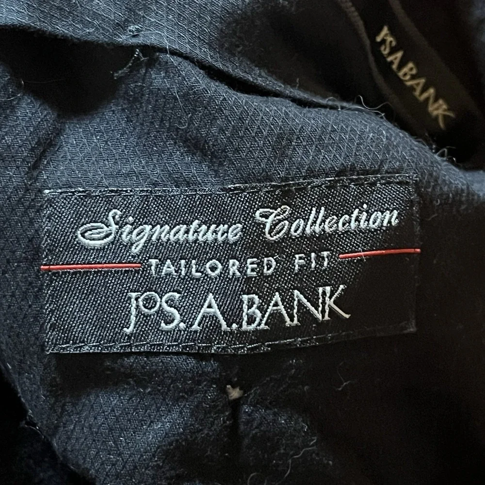 Jos A Bank Pants Mens 32R (32x29) Gray 100% Wool Pleated Cuffed Signature Preppy